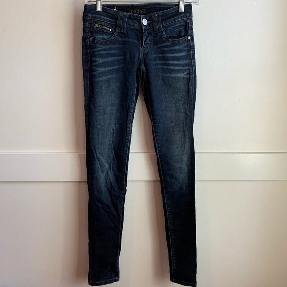Decree Denim - Decree Dark Wash Super Skinny Jeans
